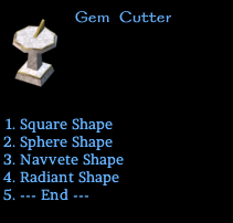 Gem Cutter and the four gemstone shapes Gem Cutter and the four gemstone shapes